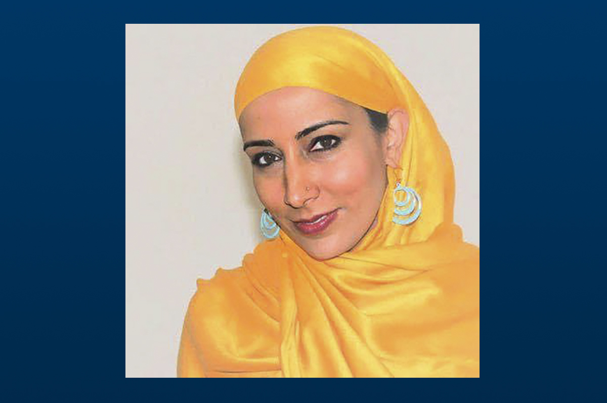 Woman in yellow headscarf
